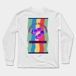 Happy on the beach Long Sleeve T-Shirt